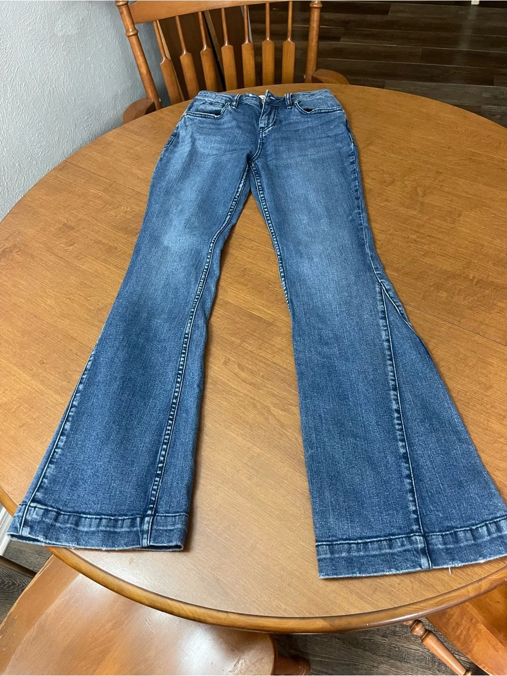 Shyanne Women’s Western Flare Bootcut Jeans Blue Denim 27x34 Long Inseam Cowgirl